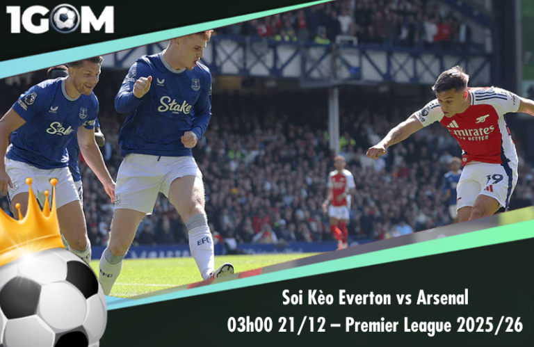 Soi Kèo Everton vs Arsenal 03h00 21/12 – Ngoại hạng Anh 2025/26